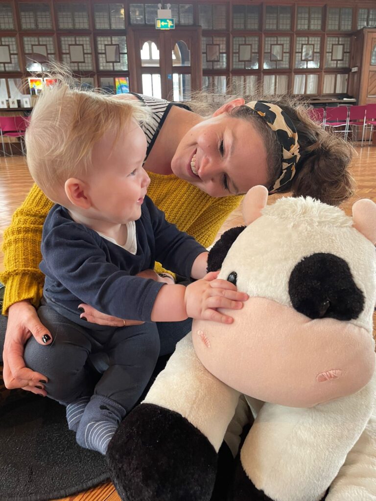 Mother and Toddler with Molly Moocow